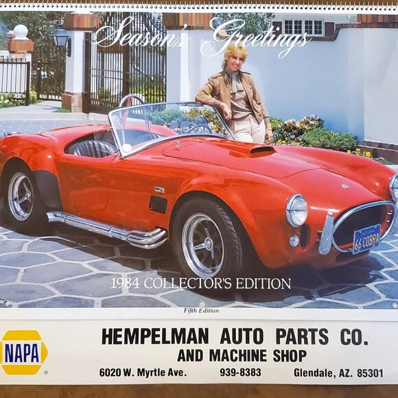 1984 Collector's Edition LARGE Calendar Napa Advertising Hempelman Auto Parts - Picture 1 of 15